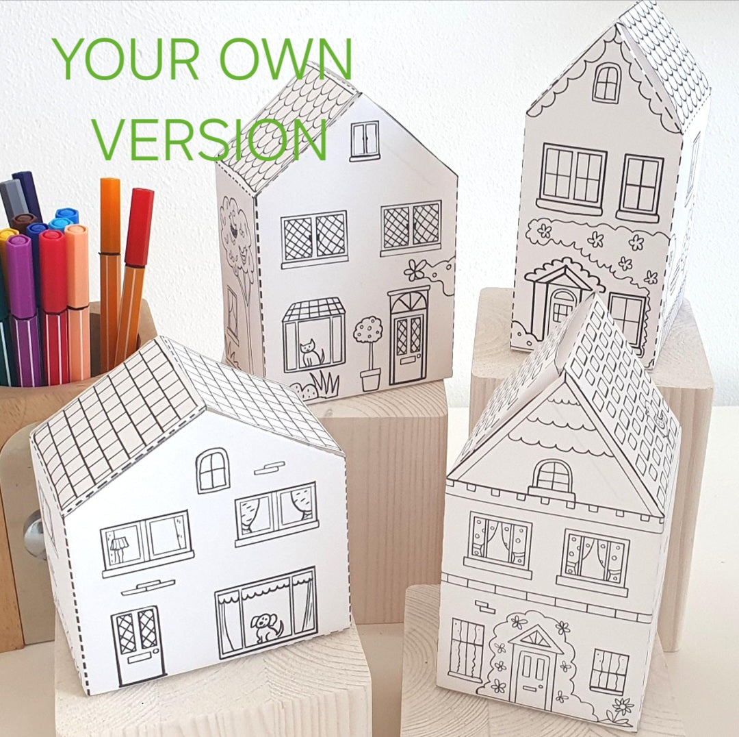 House Paper Craft-ThePrintableCraft